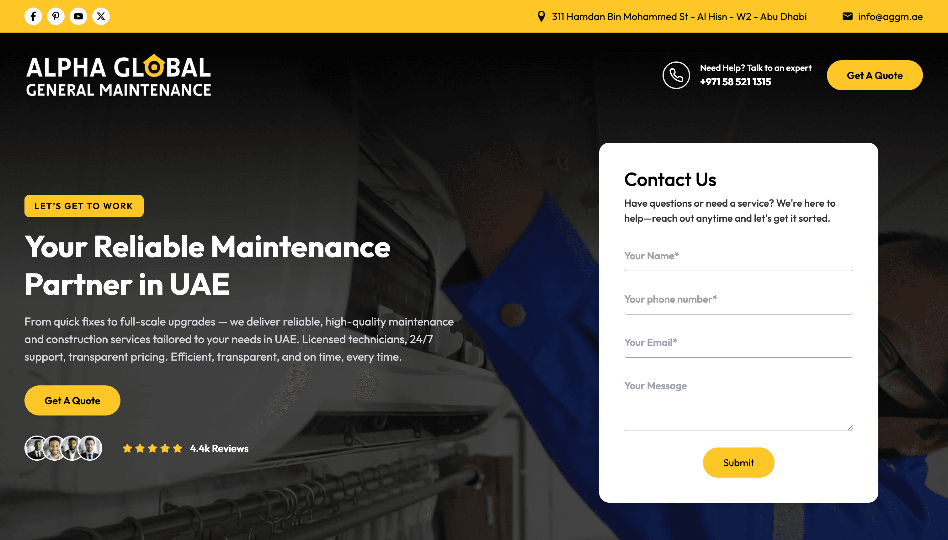 Alpha Global website preview